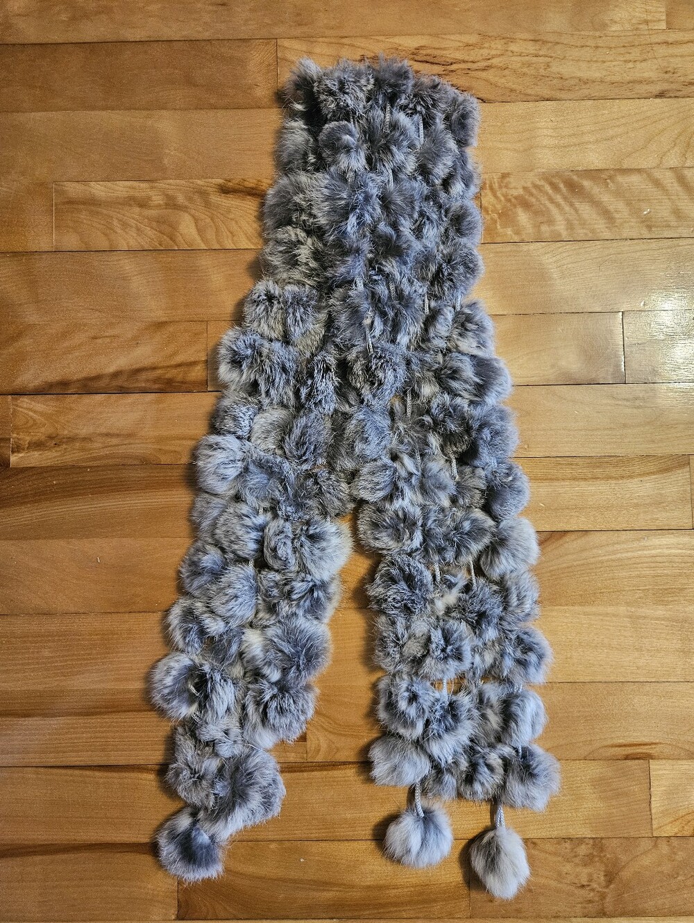 Scarf Grey Fur Balls